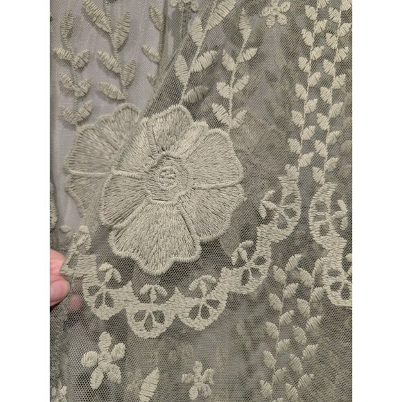 Torrid Women's Lace Kimono Green Duster Floral Open Front Beachy Boho Sz 1/2 XL - Picture 11 of 16